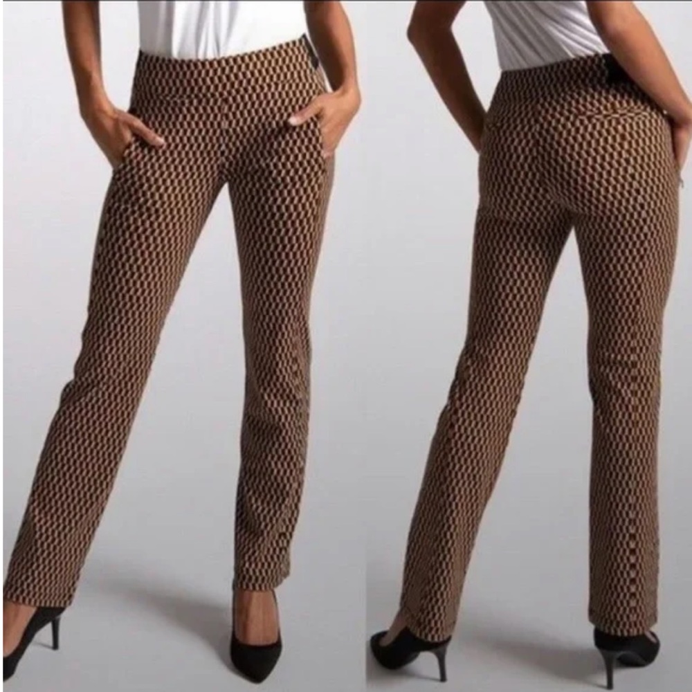 •BETABRAND• Straight Leg Dress Pant Yoga Pant in Mod Geo‎ Print Size SP Petite